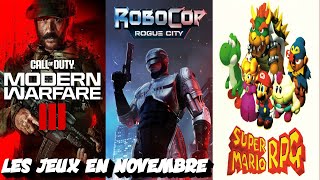 Les sorties de jeux en Novembre 2023 [upl. by Vanna694]