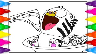 The Garfield Movie Baby Garfield Eating Pizza Coloring Pages [upl. by Hobart]