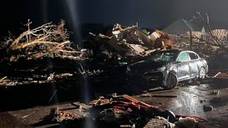 NIGHTIME STORM SURGE DAMAGE Hurricane Beryl Matagorda Beach Texas [upl. by Anrat]