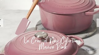 Le Creuset New Colorway  Mauve PinkKitchen Essentials Enameled Cast Iron October 2024 [upl. by Sumahs758]