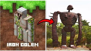 Minecraft Vs Realistic MINECRAFT MOBS IN REAL life [upl. by Nahtaoj]