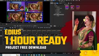 1 hour ready made edius project free download  new 2023 edius project free download  edius x [upl. by Camile815]