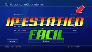 Criando IP Estático Para Seu Playstation 4  Método Fácil 1 [upl. by Rolyt]