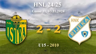 11 2010 U15 Istra 22 Rijeka HNL 2425 03112024 croatiafootball hnl [upl. by Ailem]