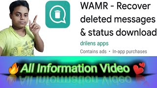 WAMRRecover Deleted messages and download statussteemitHowto Recover deleted messages and status [upl. by Aelat]