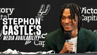 Stephon Castles Rookie Press Conference  2024 Spurs Draft Class [upl. by Nosrac964]