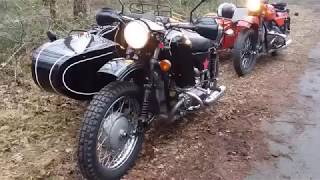 Ural 750 Tourist 2WD and cT walk around with engine sound  Russen Garage [upl. by Ecinrev]