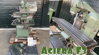 Aciera F3 Milling Machine with lots of accessoires Fräsmachine Fräsmaskin [upl. by Avevoneg]