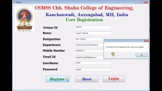 student registration system c windows form application User Registration Sign Up Form SQL Server 2 [upl. by Lesak]