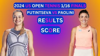 Jasmine Paolini vs Yulia Putintseva Results amp Score 2024 US Open Tennis 116Finals [upl. by Ardell]