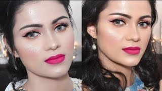 ऐसे करें ग्लोइंग मेकअप Spring Glowing Makeup amp Hairstyle For Thin Hair Tutorial In Hindi [upl. by Fedirko269]