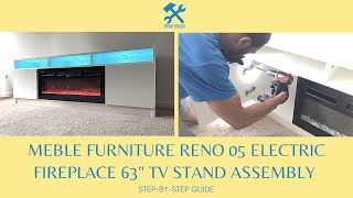 Meble Furniture RENO 05 Fireplace TV Stand Assembly Anirudh TV Stand For TVs up to 70quot w Fireplace [upl. by Joses]