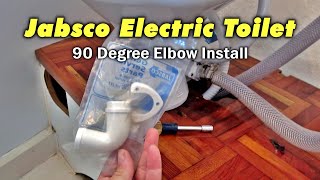 Update on the Jabsco Electric Toilet  Added 90 Degree Elbow for A Neater Installation [upl. by Brinna]