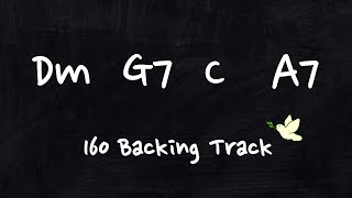 2516 in C Jazz Backing Track  Dm G7 C A7 160BPM [upl. by Baniez]