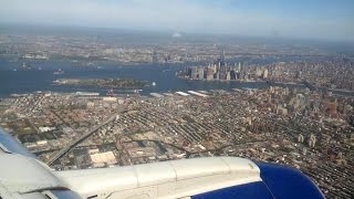 Approach over New York Harbor into LaGuardia Runway 04 [upl. by Bertrand]