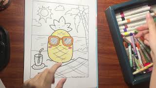 Draw a yellow pineapple 2024 [upl. by Herrington]