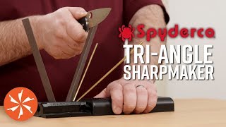 How to Sharpen Your Knives with the Spyderco TriAngle Sharpmaker Knife Sharpener [upl. by Ssilem]