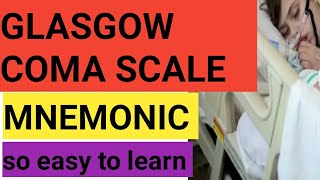 Glasgow coma scale Mnemonic  how to learn Glasgow scale [upl. by Segroeg]