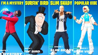 All Popular Fortnite Dances amp Emotes Peter Griffin  Surfin Bird Lego Fortnite Eminem [upl. by Nylirahs]