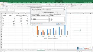 28 Créer un diagramme avec une série de données Histogramme dans Excel [upl. by Clarkin]