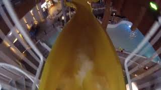 Exciting Yellow Tube water slide at Totenbadet [upl. by Ahsaelat]