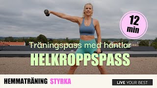 HEMMATRÄNING  Helkropp med hantlar [upl. by Quintie280]