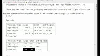 Simpsons Paradox example [upl. by Mcgannon]