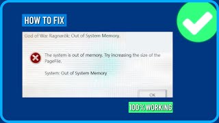 How to Fix God of War Ragnarok Out of System Memory [upl. by Rotceh]