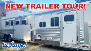 New Horse Trailer Tour Its Huge AD [upl. by Eidderf]