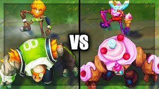 Dunkmaster Ivern vs Candy King Ivern Epic Skins Comparison League of Legends [upl. by Ahsaten874]