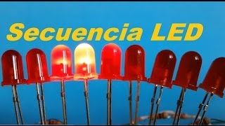 ✅ Secuencia de LEDs con 555 y 4017 Como se hace [upl. by Atin]