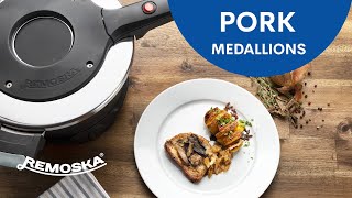 Pork medallions on mushrooms from Remoska® Tria [upl. by Vlada]