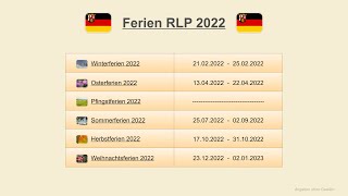 Ferien RLP 2022 [upl. by Artnoed236]