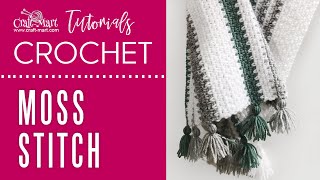 Easytocrochet baby blanket pattern using moss stitch [upl. by Sternick]