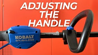 How To Adjust the Handle on the Kobalt Weed Trimmer [upl. by Esinev]