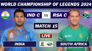 INDIA vs SOUTH AFRICA MATCH 15 LIVE SCORES  IND vs SA LIVE  WORLD CHAMPIONSHIP OF LEGENDS [upl. by Leunas]