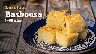 Basbousa  Basbousa Recipe  Semolina cake  Dessert Recipes  Cookd [upl. by Kaleena88]