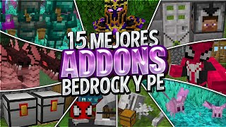 😲Top 15 MEJORES ADDONS SURVIVAL para MINECRAFT PE 120  12062 BEDROCKPE MODS MINECRAFT PE 120 [upl. by Jayne]