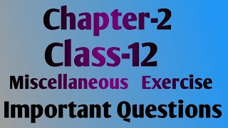 Inverse Trigonometric Functions Important Questions Class 12 miscellaneous Exercise [upl. by Annaear]