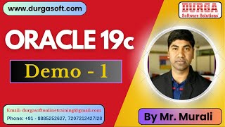 ORACLE 19c tutorials  Demo  1  by Mr Murali On 10072024 11AM IST [upl. by Aneehsit]