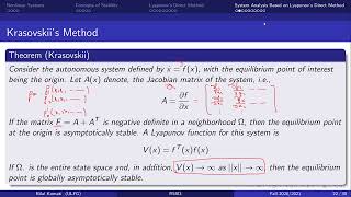 Master RSI  Lecture 2  Lyapunov Based Control  Part 4 [upl. by Gunner]