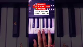 Vois sur ton chemin Easy Piano Tutorial tiktok trending viral shorts [upl. by Ynes]