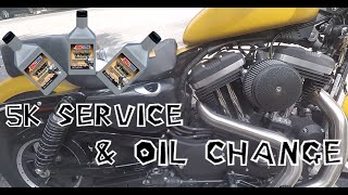 5k Service amp Oil Change  Harley Iron 883 [upl. by Centeno]