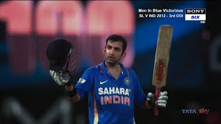 Gautam Gambhirs Magnificent 102 Runs against Srilanka  IND vs SL 2012  3rd Odi Colombo  Gambhir [upl. by Cassi]