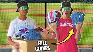 We Gave Away FREE BASEBALL GLOVES For 48 HOURS [upl. by Betthezul]