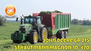 Silage 2024  John Deere 6R 215 amp Strautmann Magnon CFS 10470 [upl. by Aicener]