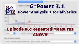 GPower 31 Tutorial Repeated Measures ANOVA Power Analysis Episode 6 [upl. by Nanci472]