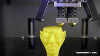 3D Printing a Elf Head  Mankati 3D Printer Fullscale XT  Dual Extrusion 3D Printer [upl. by Lacey]