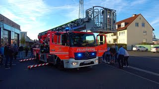 Ankunft neue DLK Feuerwehr Kleinostheim empfängt die neue Magirus Drehleiter am Gerätehaus [upl. by Nhguavoj]