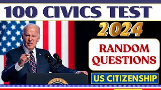 2024 random 100 civics questions and answers  US citizenship interview I N400 Interview [upl. by Anelehs]